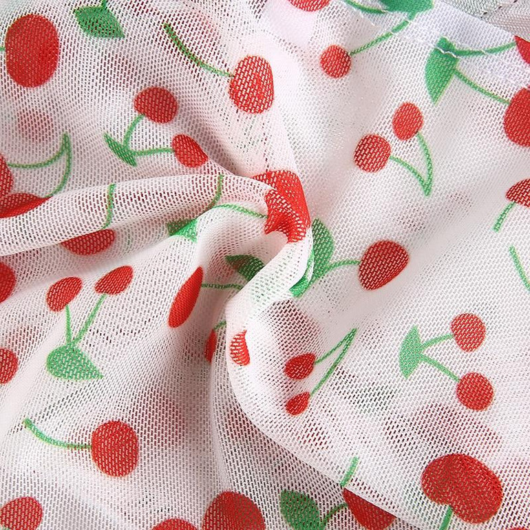 Cherry Mesh Top
