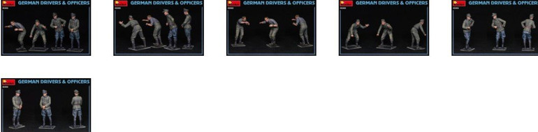 MiniArt 1/35 WWII German Drivers & Officers (4) Kit