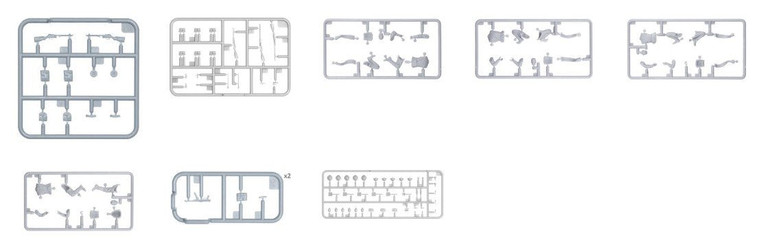 MiniArt 1/35 WWII Soviet Infantry Tank Riders Set 2 (4) Kit