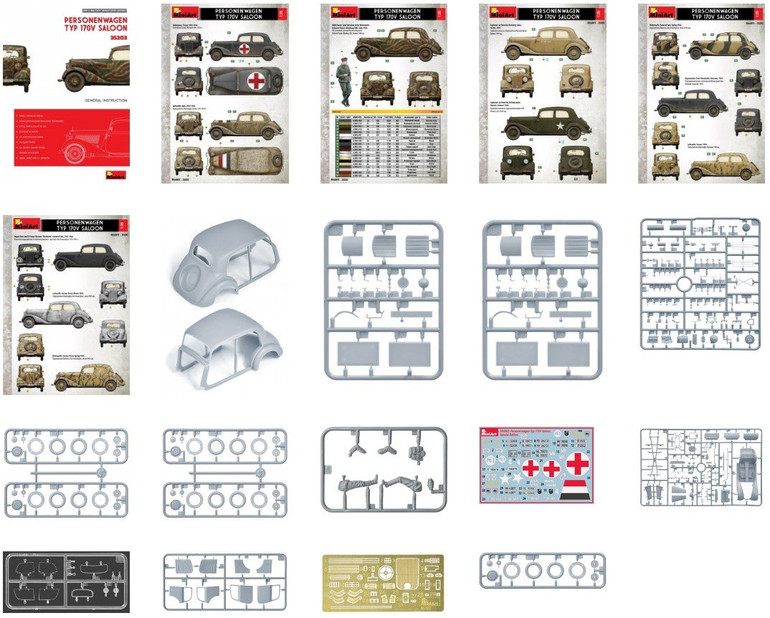MiniArt Military Models 1/35 Type 170V Saloon 4-Door Personnel Car Kit