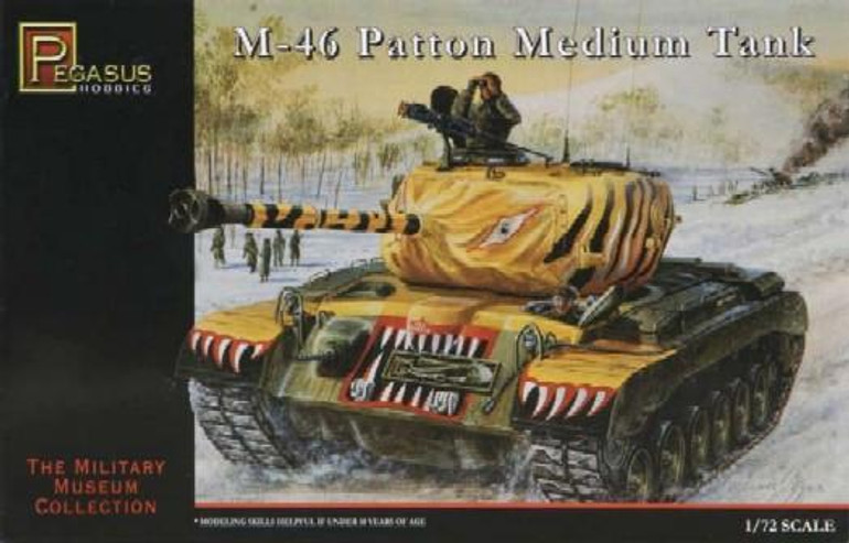 Pegasus Military 1/72 M46 Med Patton Korean War Tank Kit