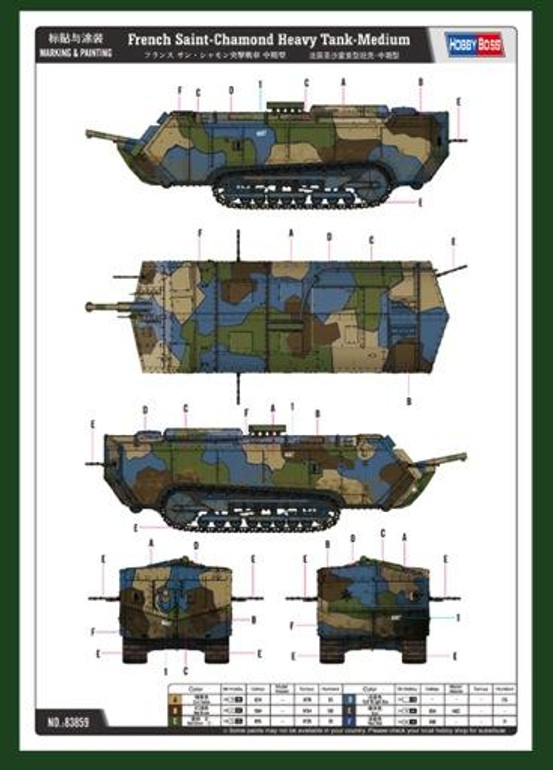 Hobby Boss 1/35 St Chamond Heavy Tank Kit