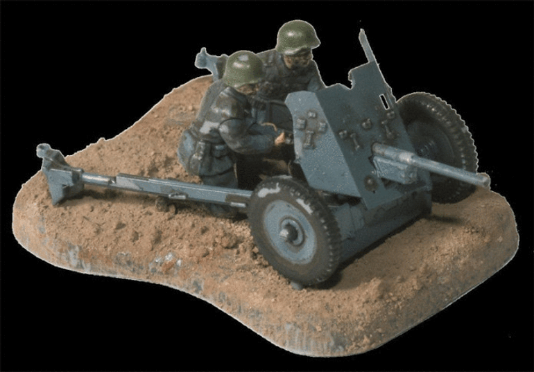 Zvezda Military 1/72 WWII German Pak 36 Anti-Tank Gun w/2 Crew Snap Kit