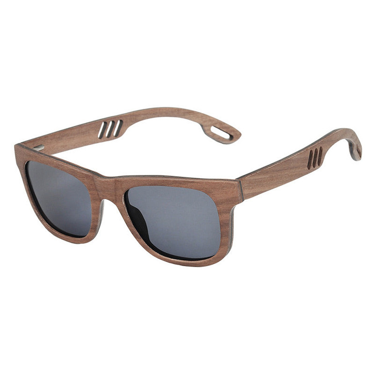 Wooden Sunglasses with Hollow Arm Detail
