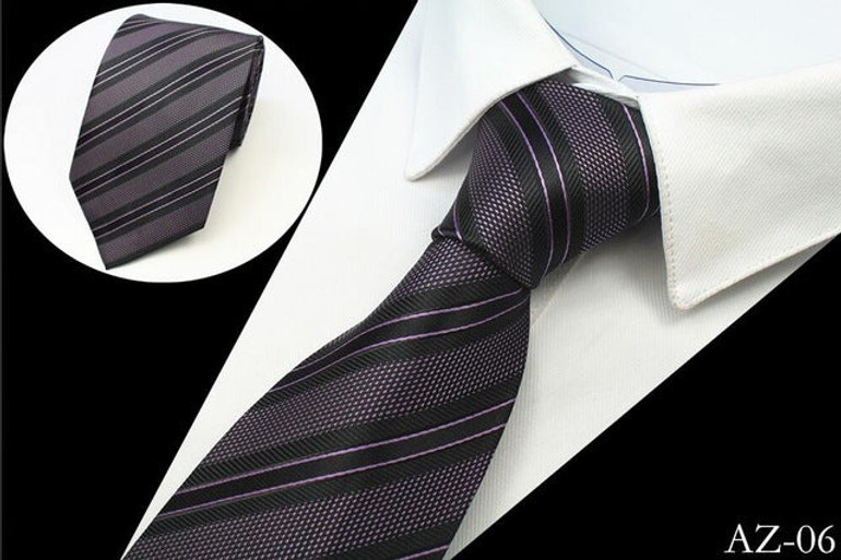 Classic Striped Business Silk Tie For Men