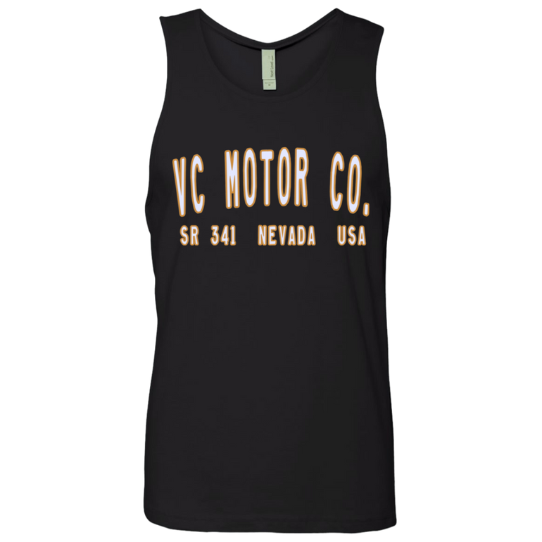 VC Motor Co. Logo - Men's Motorcycle Black Tank Top