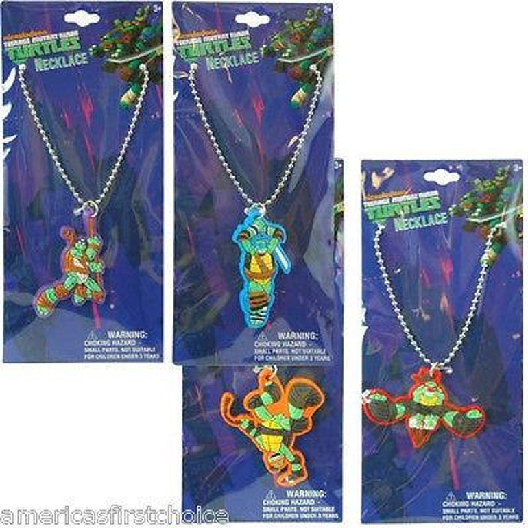 Ninja Turtles Michaelangelo,Raphael,Leonardo,& Donatello Charm Dog Tag Necklaces