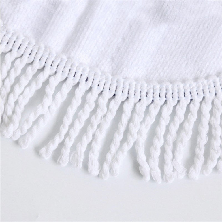DOG SIDE ROUND TOWEL MAT TASSEL