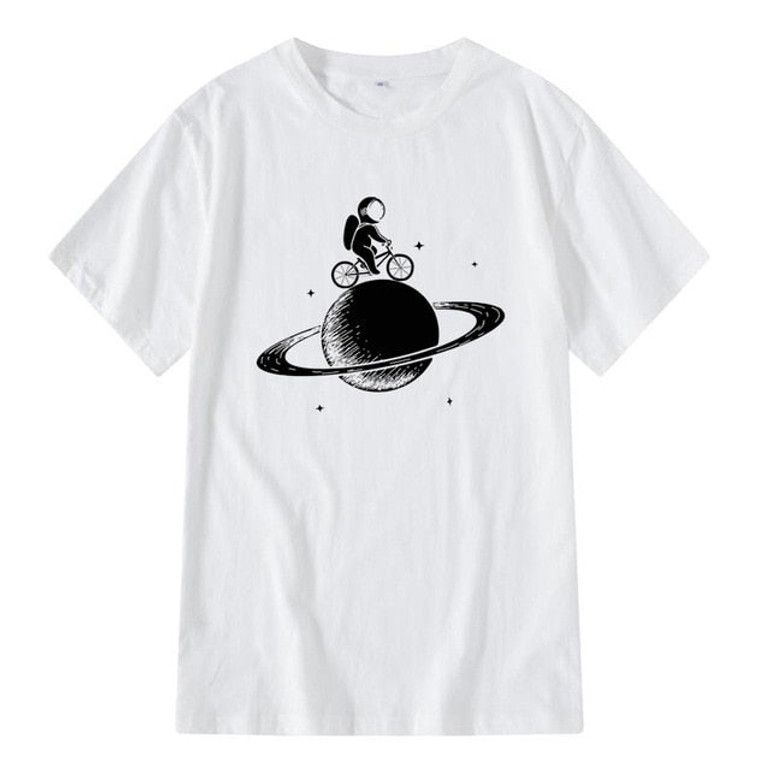 100% cotton short sleeve funny  space design Men t shirt
