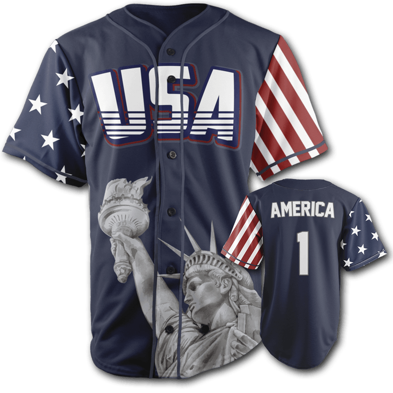 America #1 USA Baseball Jersey