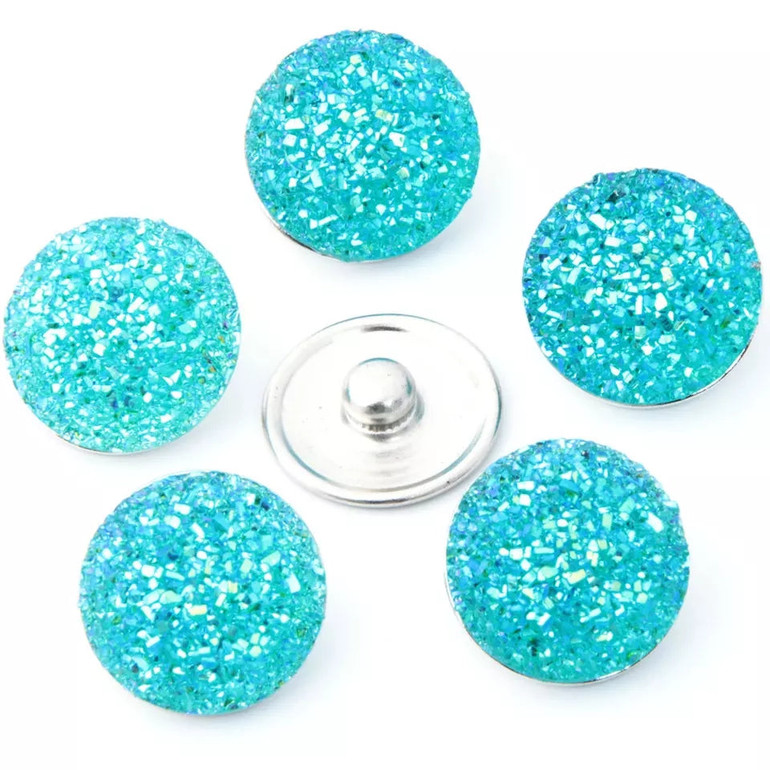 Teal Sugar Snap Ginger Snap Compatible Snap Charm 18mm