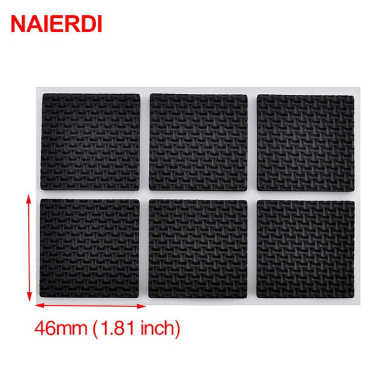 NAIERDI 1-24PCS Self Adhesive Furniture Leg Feet Rug Felt Pads Anti Slip Mat  Bumper Damper For Chair Table Protector Hardware