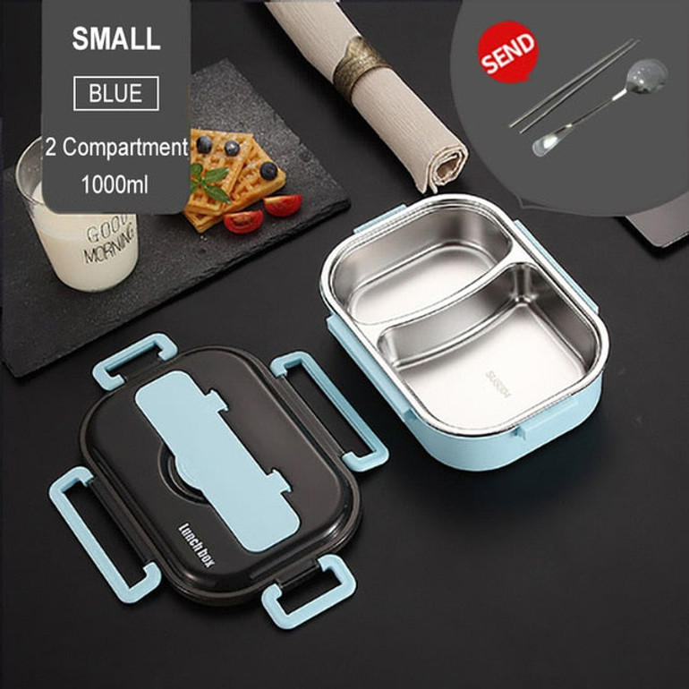 Portable Stainless Steel Lunch Box Bento Box Leakproof Food Container