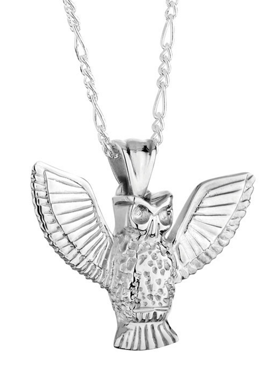 Sterling Silver Owl Urn Necklace Sterling Silver Owl Urn Necklace