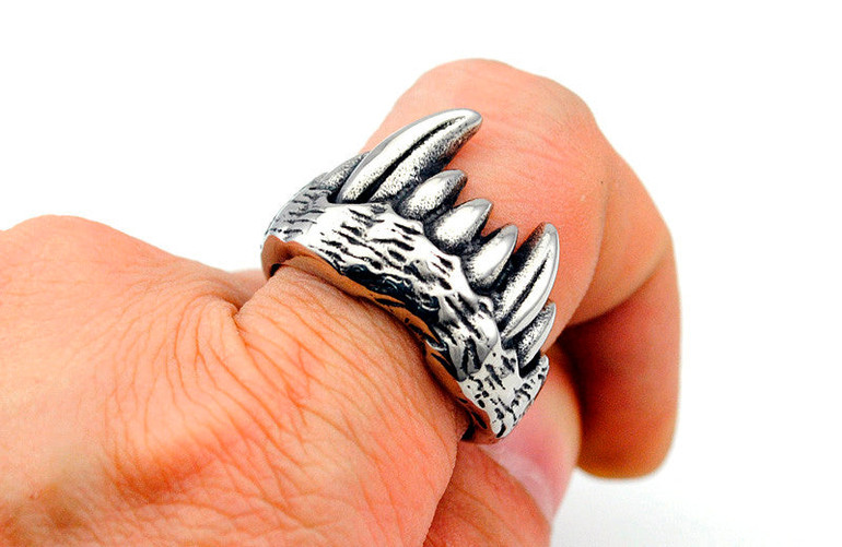 Fenrir's Teeth™ - Viking Wolf Steel Ring