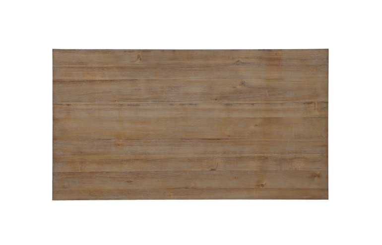 Solid Wood Counter Height Table with Spacious Shelves, Weathered Brown