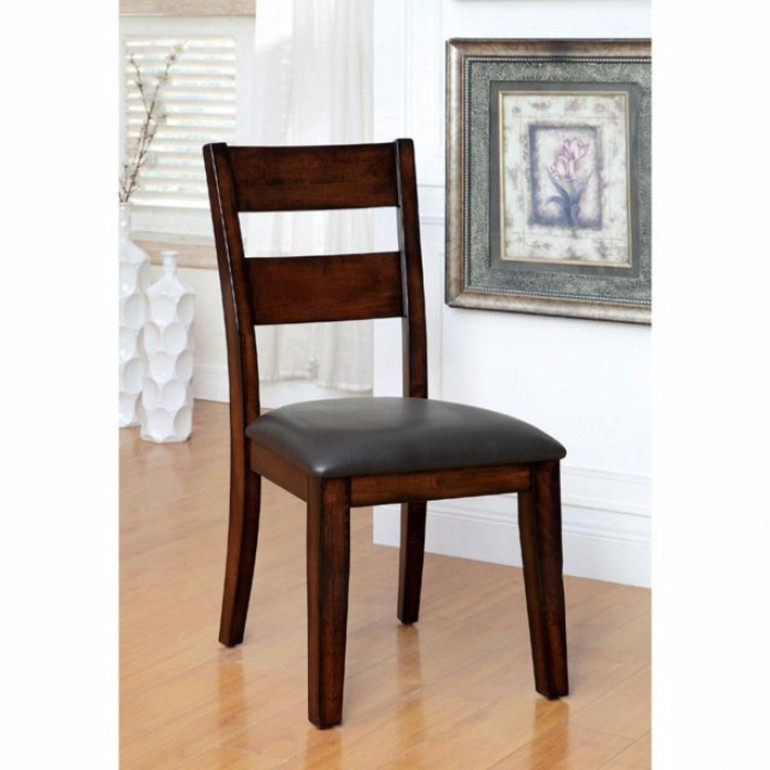 Dickinson I Cottage Side Chair Withpu Seat, Dark Cherry, Set Of 2