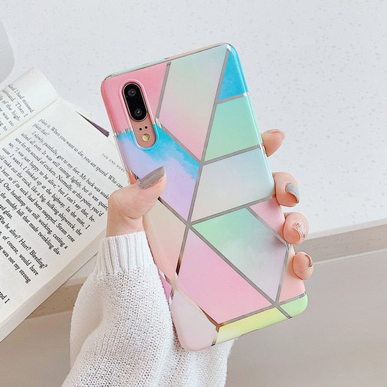 Geometric Marble Phone Case