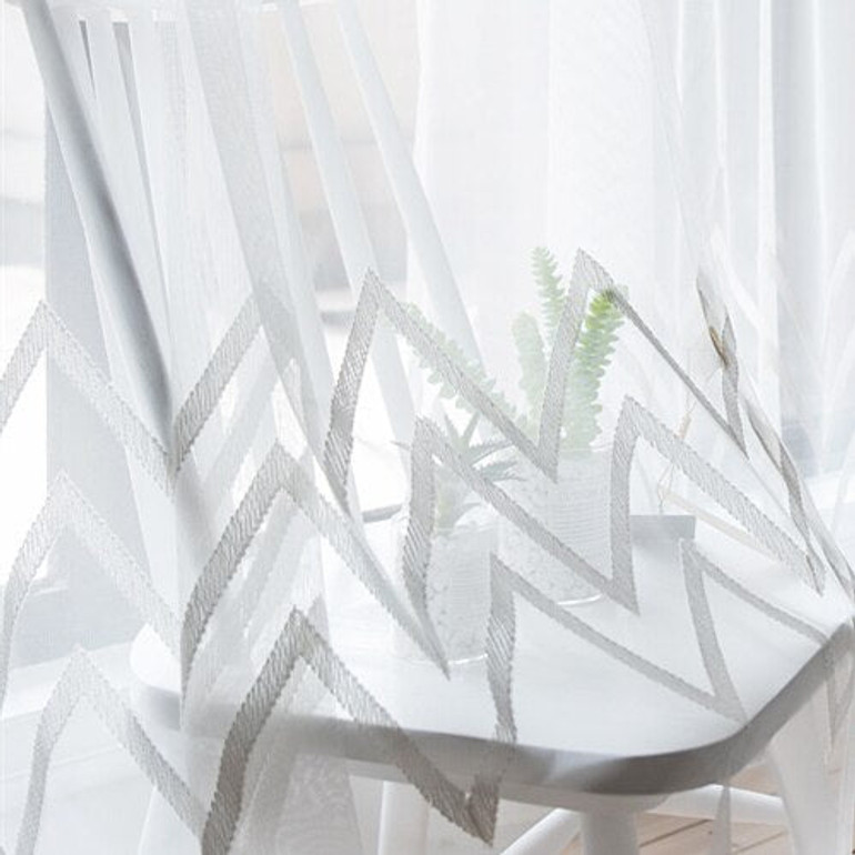 [byetee] Modern Striped Bedroom Window Curtain Tulle Living Room Blackout Kitchen Curtains Drapes for Balcony