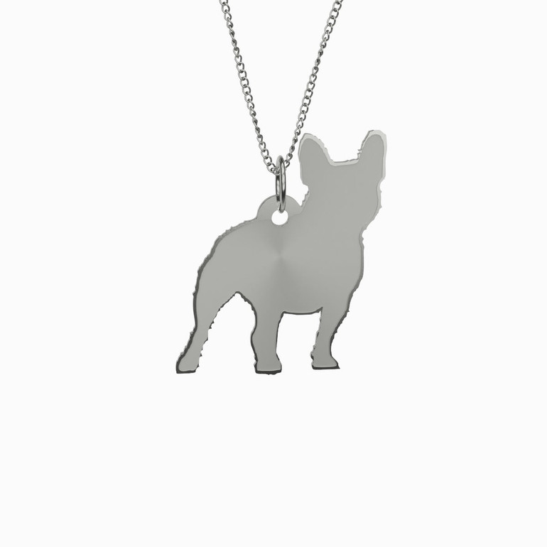 French Bulldog Dog Necklace 925 Sterling Silver Pendant