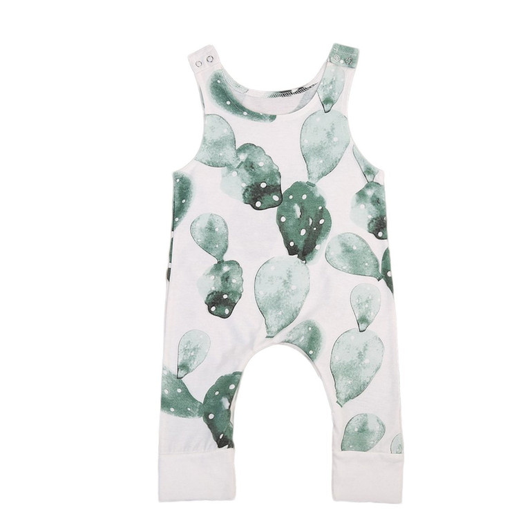 Cute Infant Baby Girl Boy Cactus Romper Jumpsuit Outfit Playsuit Clothing Toddler Boys Girls Print Rompers Casual