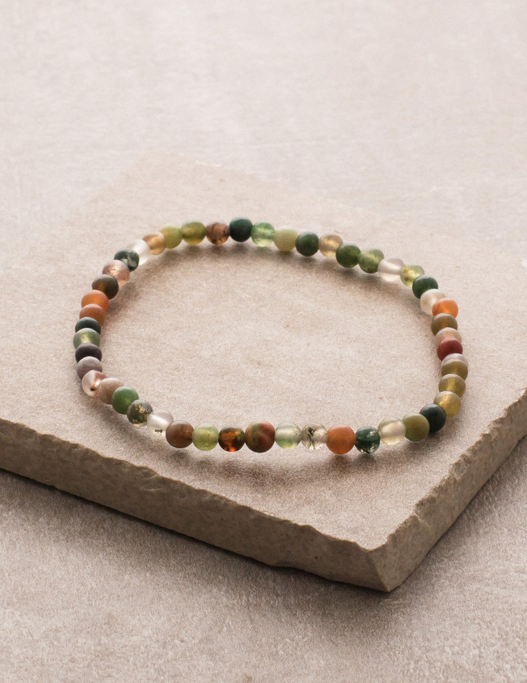 Indian Agate Mini Gemstone Energy Bracelet