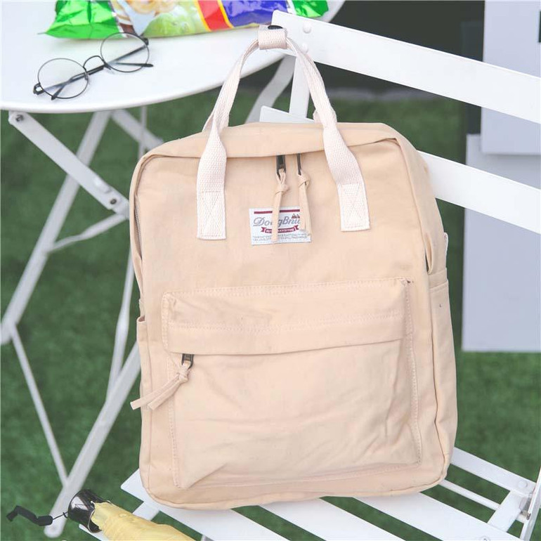 DCIMOR Women Backpack for School Teenagers Girls Vintage Stylish School Bag Ladies Cotton Fabric Backpack Female Bookbag Mochila