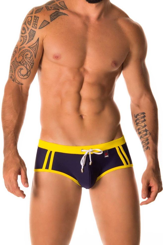 Jor Blue & Yellow Sport Swimwear Brief