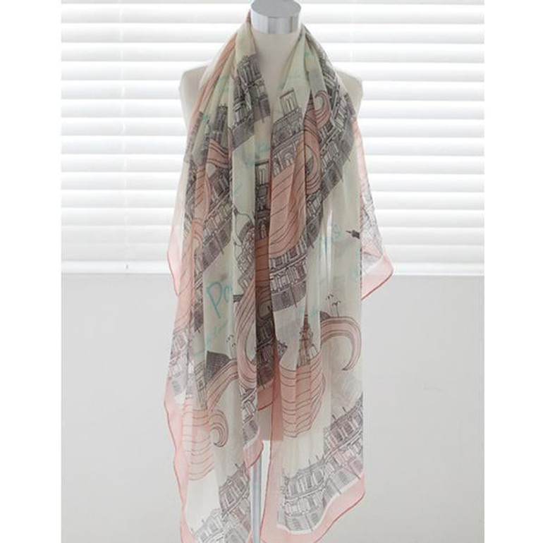 Elegant Women Long Print Chiffon Scarf Wrap Ladies Shawl Large Silk Scarves