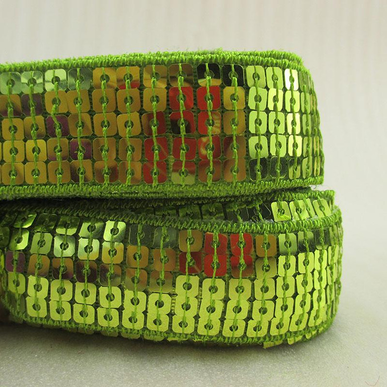 David accessories 1"(25mm) Sequin Beading Trim Lace Spangle Ribbons DIY Handcraft Sewing Headdress Wedding Decoration,20Yc681