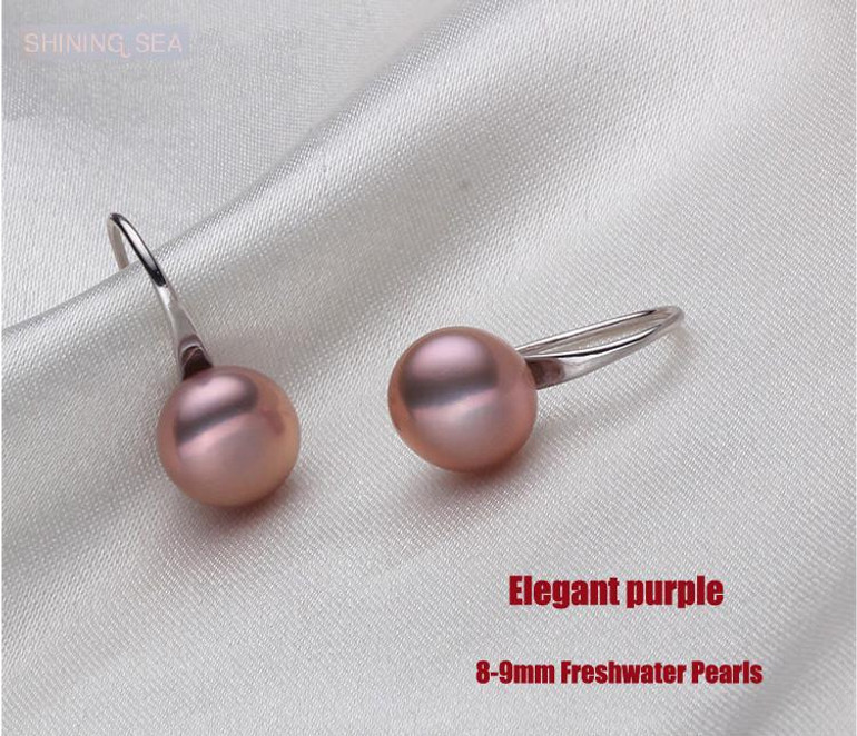 ASHIQI Natural Freshwater pearl earrings with 925 sterling silver jewelry for women Stud earrings wholesale