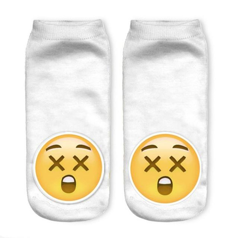 3D Socks Brand Sock Boat Meias fashion Printing Unisex Socks Emoji Pattern Meias Feminina Funny Low Ankle HOT
