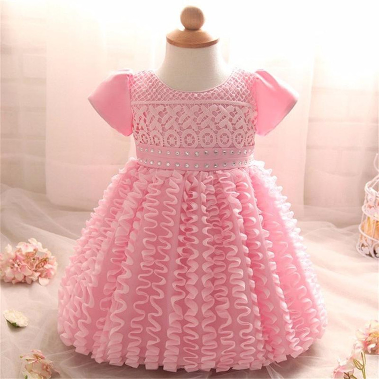 Newborn Baby Baptism Dress Girl Toddler Christening Gown First 1st Birthday Party Dress For Girl Clothes Red Babe Wedding Dress