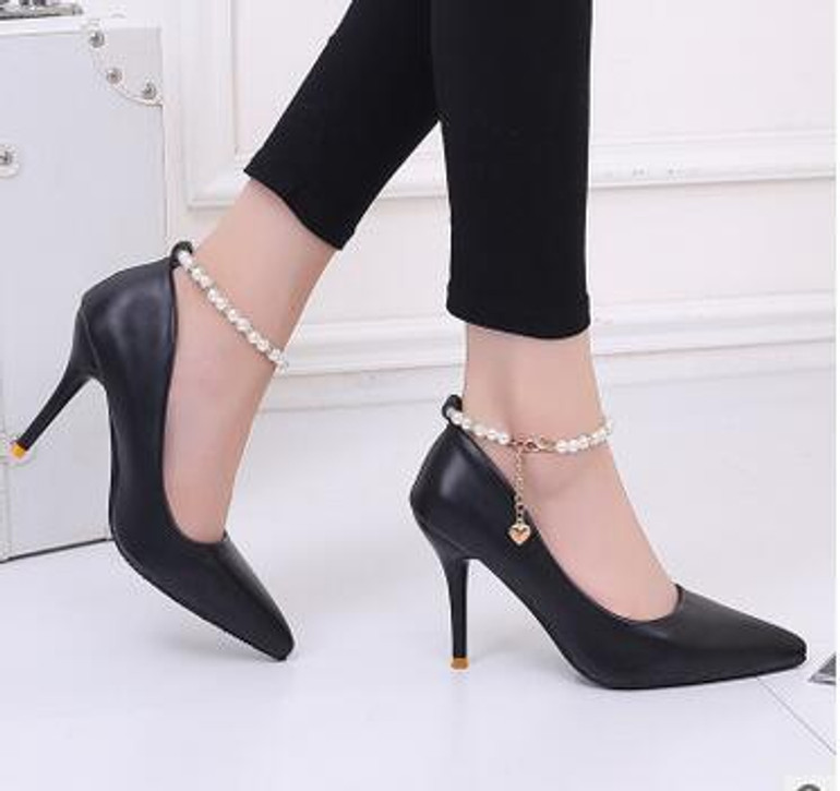 VTOTA Women Leather Pumps High Quality Thin Heel Pointed Toe Women's Shallow Mouth High-heeled Shoes High Heels Women Pumps P48
