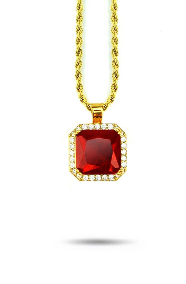 Aura Ruby Pendant Necklace