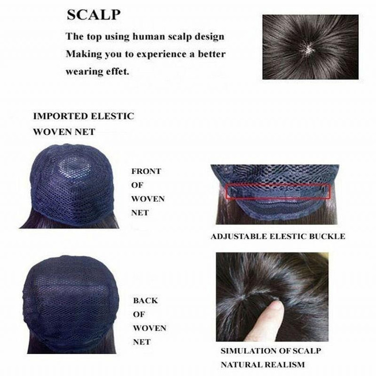 Rockstar Wigs 3Colors 65cm Long Straight Black Brown Synthetic Hair Wigs Women Brown Cosplay Hair