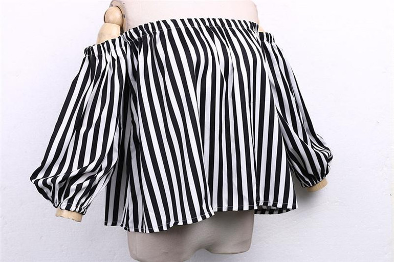 2018 Elegant Blouses Floral Tops Plain Blue Off the Shoulder Elegant Sexy Shirts Women Tops Summer Blouse Blusas with Choker