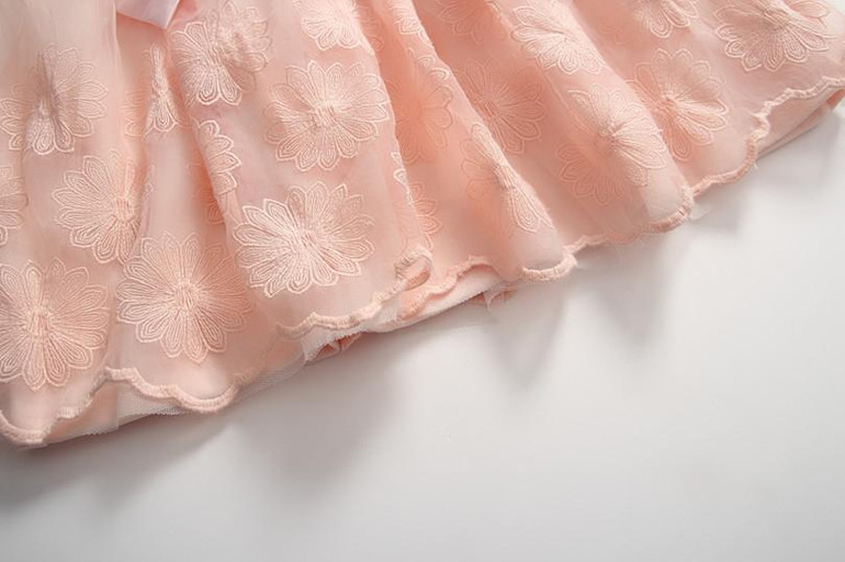 Lace bownot baby dress princess baby clothes autumn for 0-2 baby girls dress children kids clothing