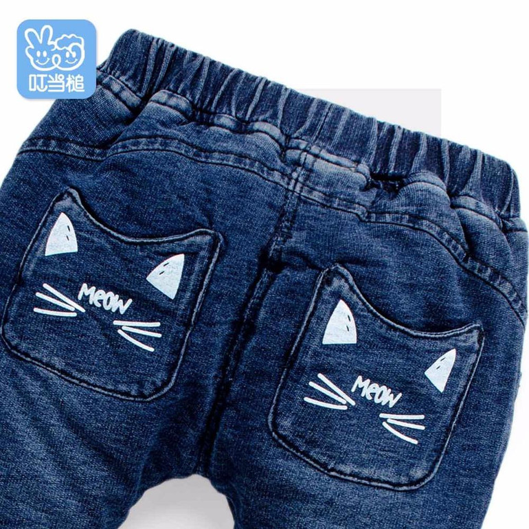 Dinstry Boys Girls Pants autumn winter warm wear children Sports Trousers babys' Casual jeans