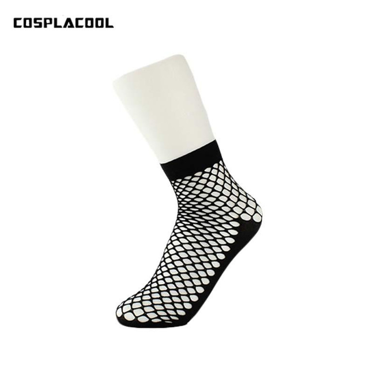 2017 Sexy Fishnet Socks Women Ankle High Socks Mesh Lace Fish Net Short Socks Hollow Meias Ladies Girls Cool High Heels Sokken