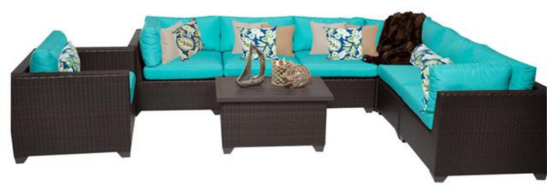 2017 Sofa Furniture 8 Piece Outdoor Wicker Patio Furniture Corner Set