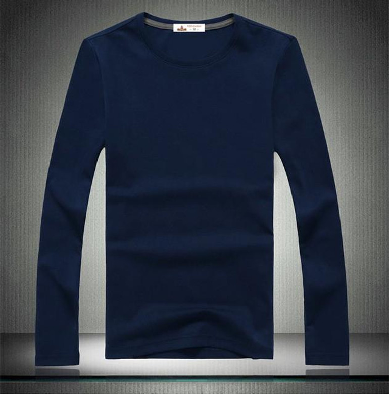 Free shipping 2017 Brand clothing Blank T-shirts long sleeved casual T-shirt 100% cotton men t shirts