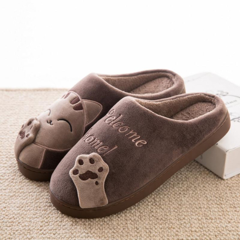 Home Slippers Men Indoor Winter Men Slippers Home Shoes Plush Slippers