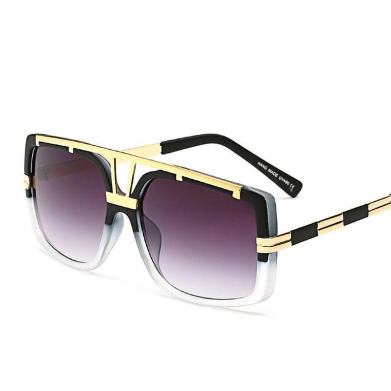 DRESSUUP Oversized Sunglasses Men Brand Designer Fashion Sun Glasses Shades Male Mirror Glasses Oculos De Sol Masculino