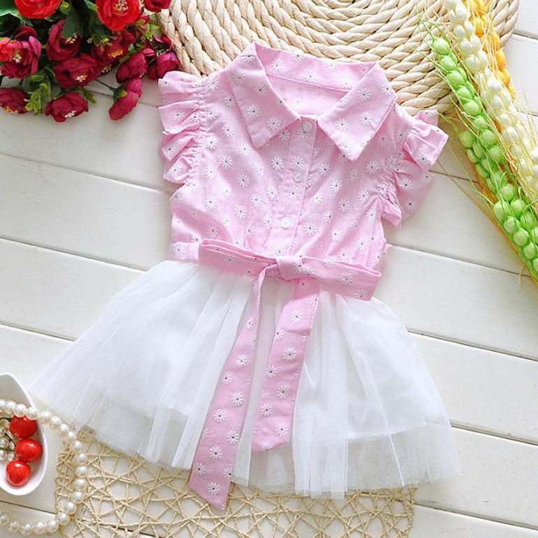 Summer Baby Dress Cotton+Lace Newborn Princess Dress Casual Flower Baby Girls Clothes Infant Baby Kids Tutu Dress
