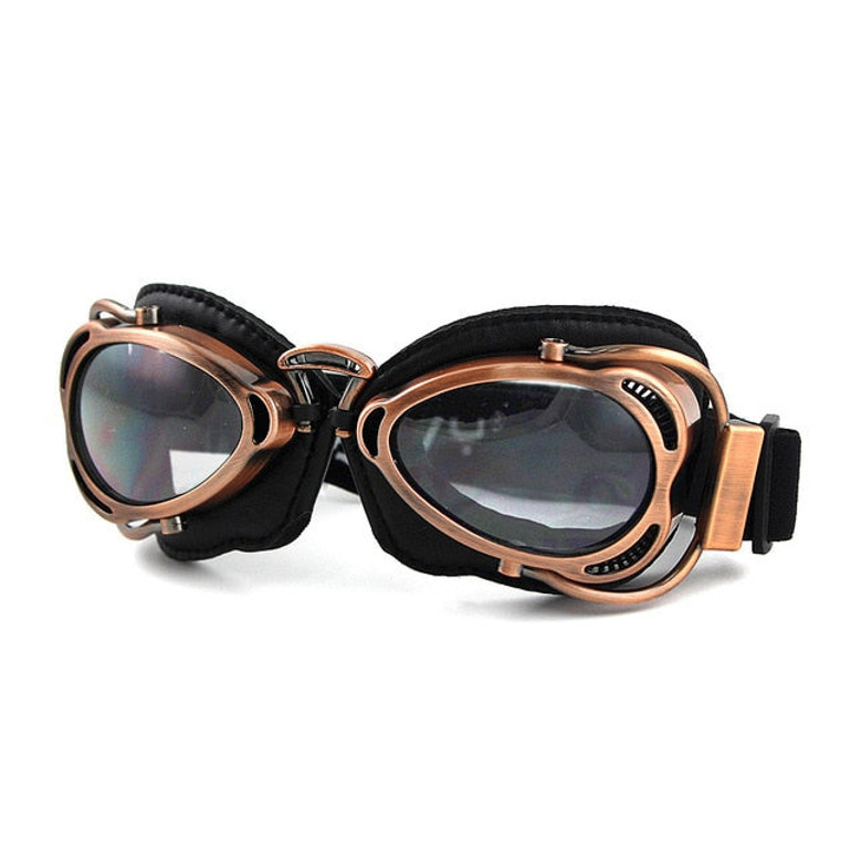 Vintage motorcycle goggles retro glasses Scooter Vespa helmet eye protect