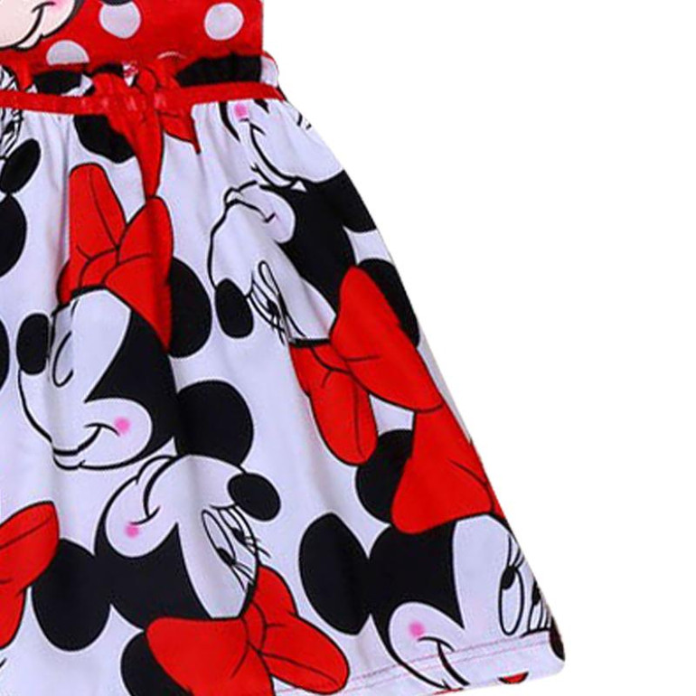 2017 new girl summer cartoon dress kids clothes girl Minnie printing dot sleeveless dress baby girls fashion dresses