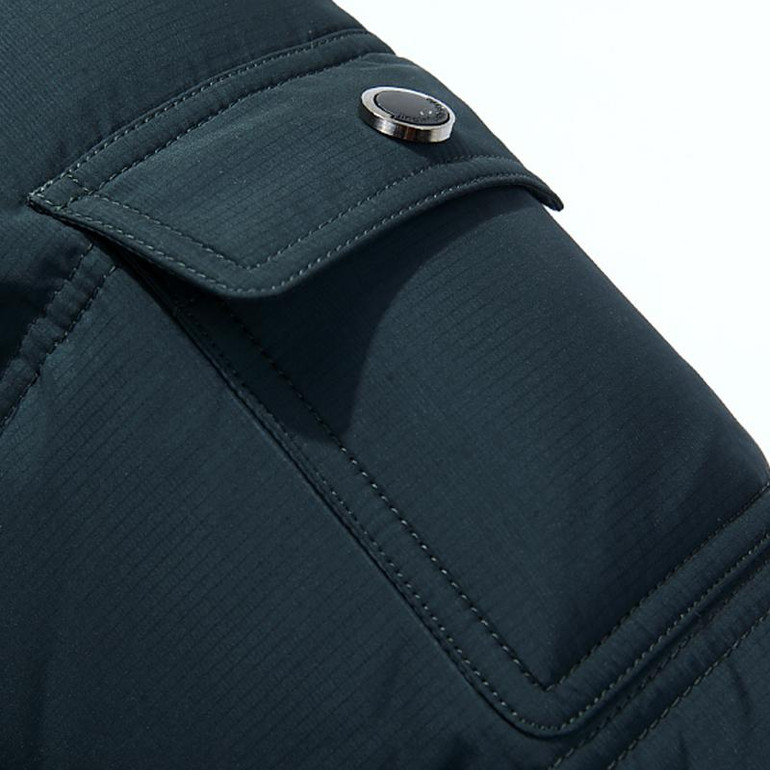 Aolamegs Winter Parkas Thicken Warm White Duck Down Jacket Men Fur Collar Hooded Windproof Coat Jackets Fashion Casual Outerwear