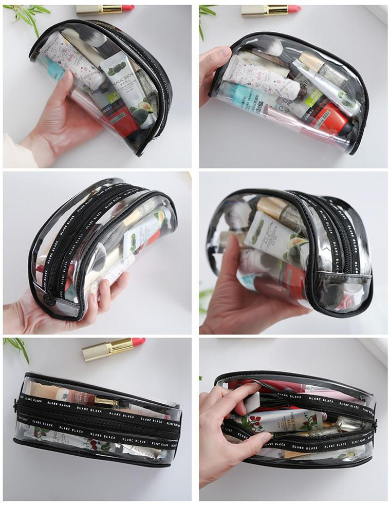 HDWISS Environmental Protection PVC Transparent Cosmetic Bag Women Travel Make up Toiletry Bags Makeup Organizer Case CB0172