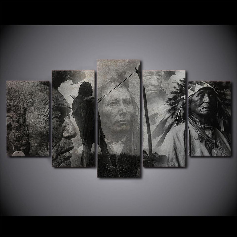 HD Printed 5 piece canvas art Indian painting room wall art canvas decor poster wall picture Free shipping/NY-5842